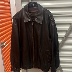 St. John Bay Rare Distressed Leather Jacket